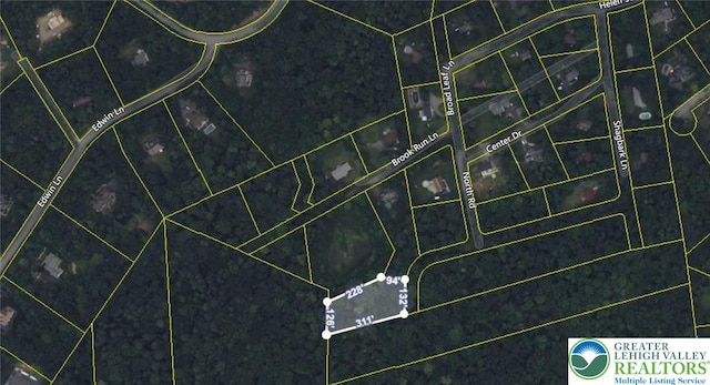 Evergreen Ln, Hamilton Twp, PA 18360 - aerial view of property's location