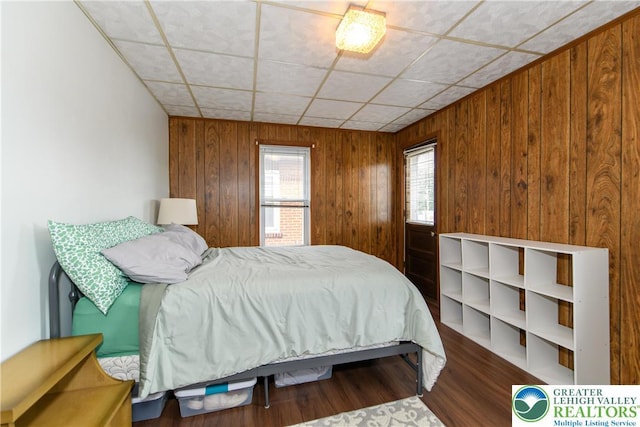 1241 Lehigh St, Allentown City, PA 18103 - bedroom featuring wood walls and wood finished floors
