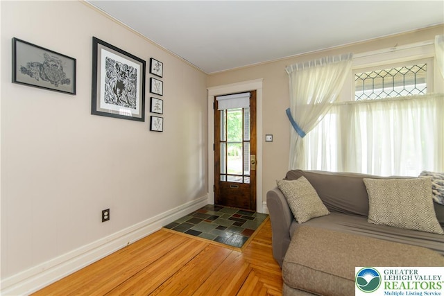 1241 Lehigh St, Allentown City, PA 18103 - entrance foyer with baseboards and crown molding