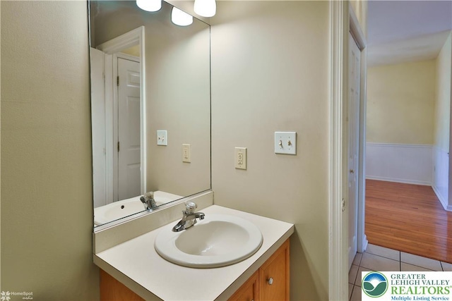 27 Willow Dr, Palmer Twp, PA 18045 - bathroom with vanity and tile patterned floors