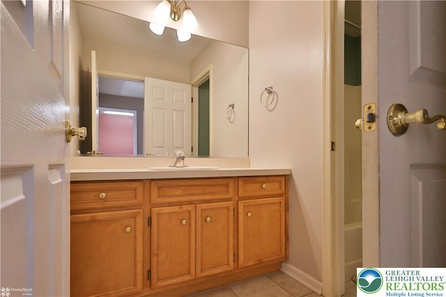 27 Willow Dr, Palmer Twp, PA 18045 - bathroom with vanity and tile patterned floors