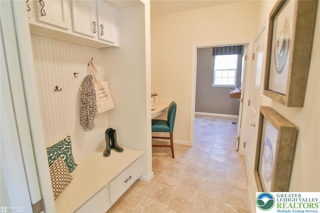 3420 Gentlewind Way Unit Ic 110, Emmaus Borough, PA 18049 - mudroom with baseboards and light tile patterned floors