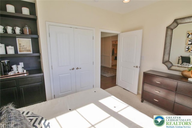 3420 Gentlewind Way Unit Ic 110, Emmaus Borough, PA 18049 - bedroom featuring a closet, recessed lighting, and light carpet