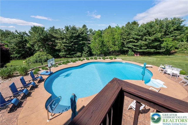 1224 Highland Dr, Upper Macungie Twp, PA 18069 - view of pool featuring a patio area and view of scattered trees