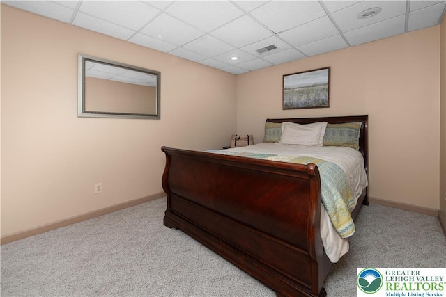 1224 Highland Dr, Upper Macungie Twp, PA 18069 - carpeted bedroom featuring a paneled ceiling and baseboards