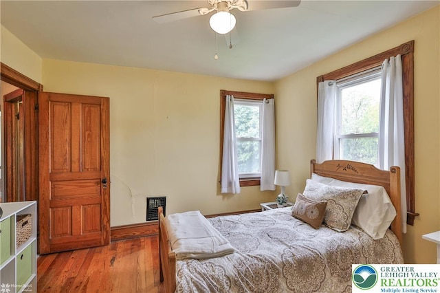 1116 Juniper St, Quakertown Boro, PA 18951 - bedroom with wood-type flooring and a ceiling fan