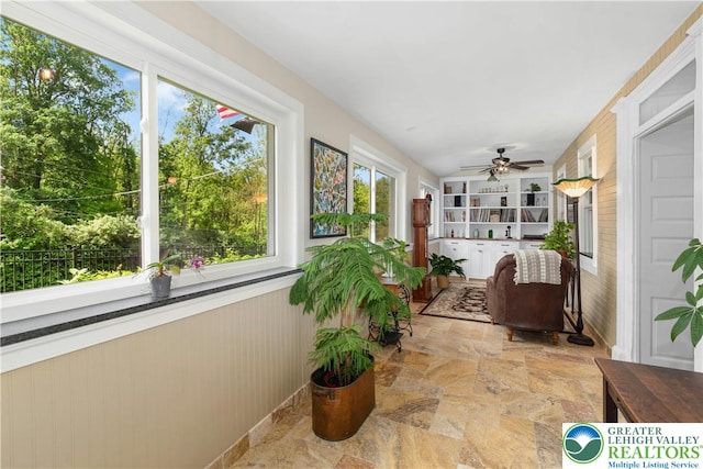 3139 Wilson Ave, Bethlehem Twp, PA 18020 - sunroom with stone finish floors and wooden walls