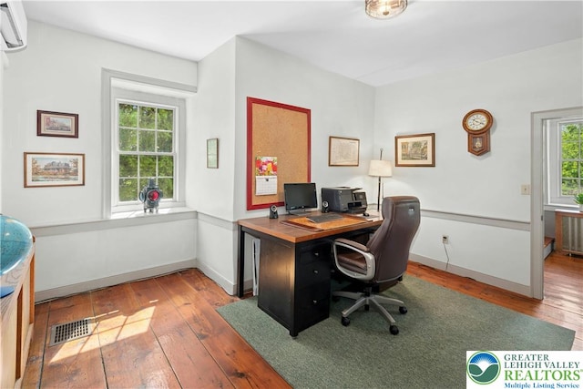 3139 Wilson Ave, Bethlehem Twp, PA 18020 - office featuring hardwood / wood-style flooring and baseboards