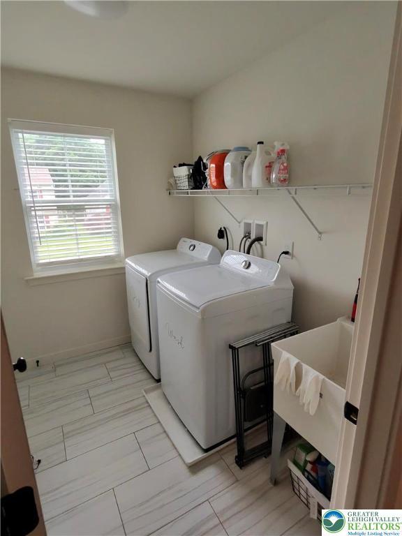 331 Minor St, Emmaus Borough, PA 18049 - washroom featuring separate washer and dryer