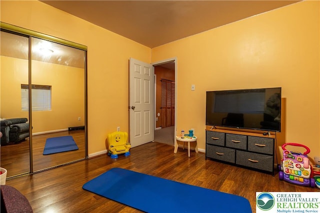 2107 3rd St, Bethlehem Twp, PA 18020 - exercise area with wood finished floors