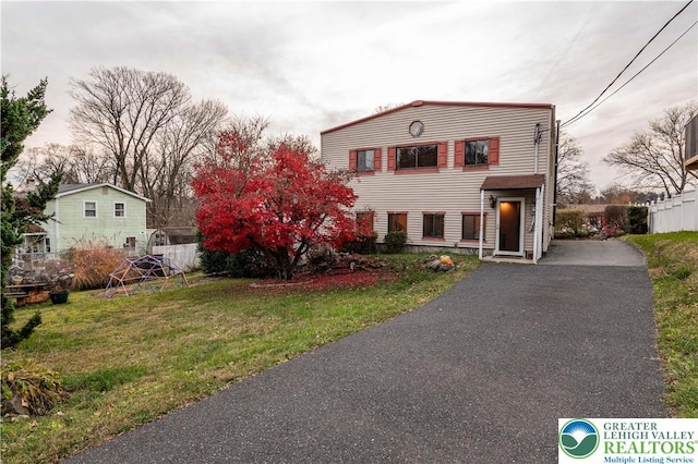 2107 3rd St, Bethlehem Twp, PA 18020 - view of front of home with asphalt driveway
