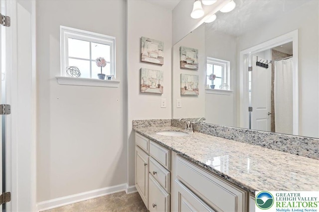 2585 Raya Way, Bethlehem Twp, PA 18045 - full bath featuring vanity and baseboards