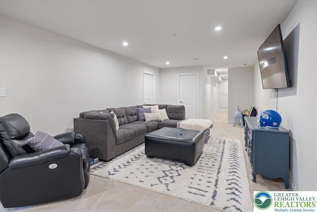 2585 Raya Way, Bethlehem Twp, PA 18045 - living area with light carpet and recessed lighting