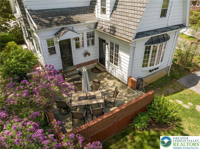 215 S 22nd St, Allentown City, PA 18104 - back of house with entry steps and outdoor dining space