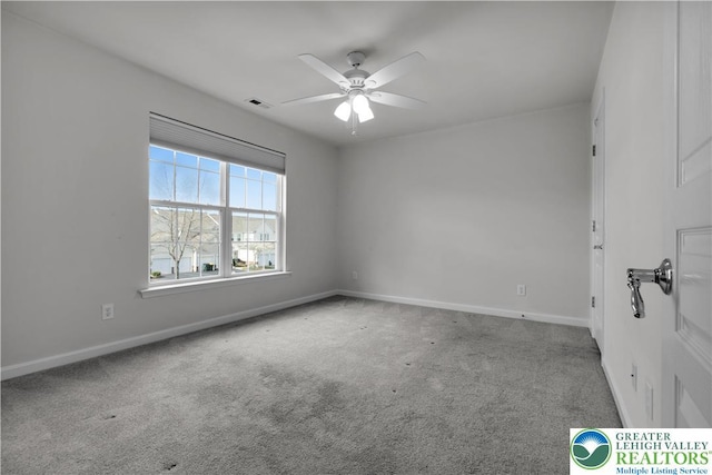 8604 Cascade Rd, Upper Macungie Twp, PA 18031 - empty room featuring a ceiling fan, carpet, and baseboards