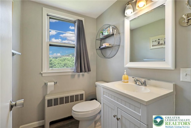 613 S Hoffert St, Fountain Hill Boro, PA 18015 - half bath with radiator, toilet, and vanity