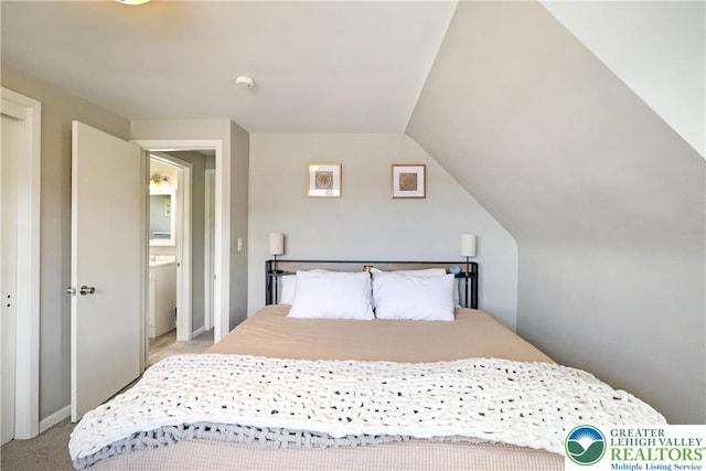 613 S Hoffert St, Fountain Hill Boro, PA 18015 - bedroom featuring light colored carpet and vaulted ceiling