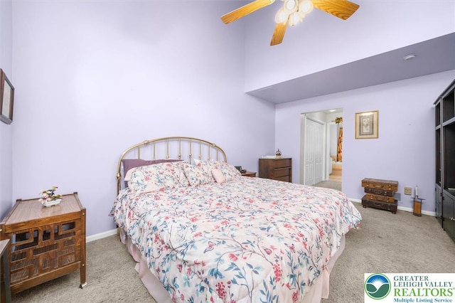 275 Ridings Cir, Macungie Borough, PA 18062 - carpeted bedroom with baseboards and a ceiling fan