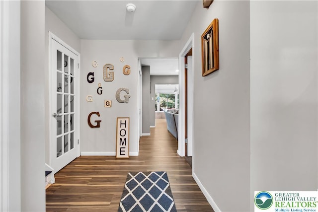 5401 Hale Ave, Hanover Twp, PA 18017 - corridor with dark wood-type flooring and baseboards