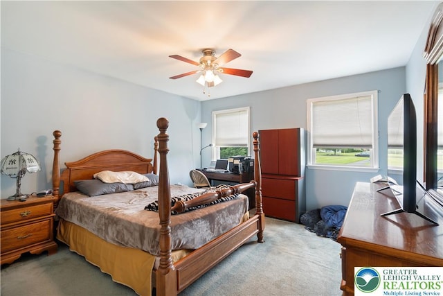 2630 Lower Way, Forks Twp, PA 18040 - carpeted bedroom featuring a ceiling fan