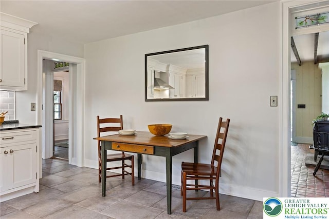 408 Kintner Hill Rd, Nockamixon Twp, PA 18972 - dining area featuring baseboards