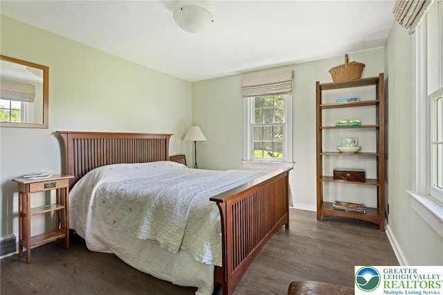 408 Kintner Hill Rd, Nockamixon Twp, PA 18972 - bedroom with dark wood-style floors and baseboards