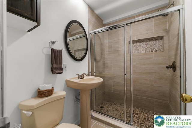 3079 Eldridge Ave, Palmer Twp, PA 18045 - bathroom featuring toilet and a shower stall