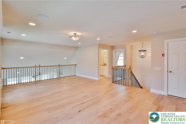 3896 Independence Dr, Easton, PA 18045 - unfurnished room with light wood-style floors, baseboards, and recessed lighting