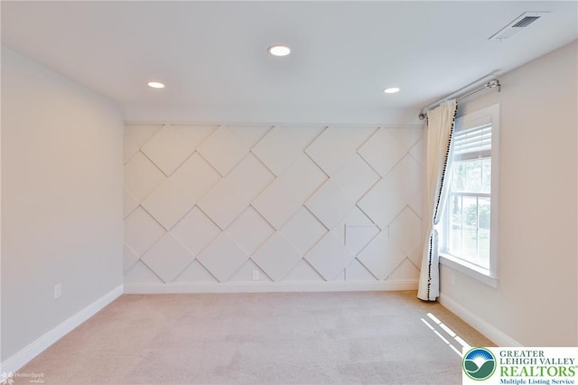 3896 Independence Dr, Easton, PA 18045 - spare room with recessed lighting, baseboards, and light carpet