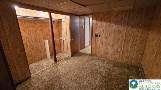 1426 Church St, Fountain Hill Boro, PA 18015 - hall featuring carpet and wooden walls