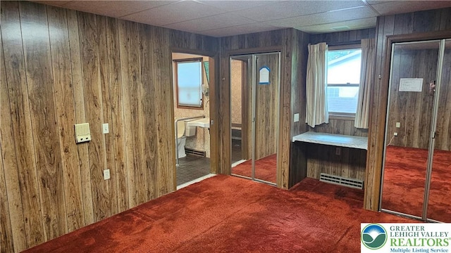 1426 Church St, Fountain Hill Boro, PA 18015 - unfurnished bedroom with wood walls and carpet
