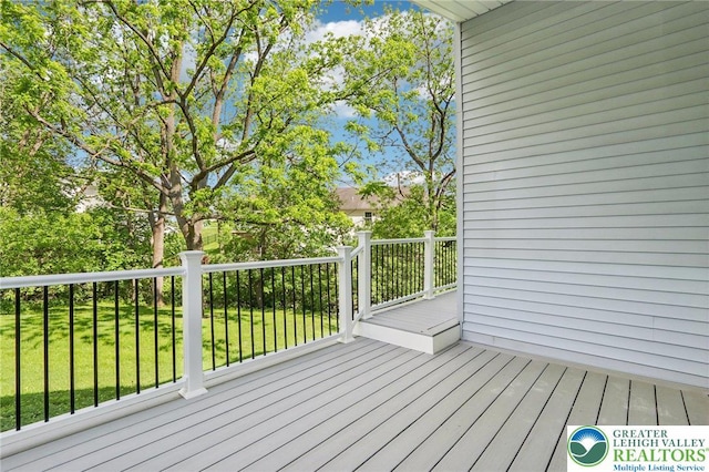 624 E 8th St, Northampton Borough, PA 18067 - wooden terrace featuring a yard