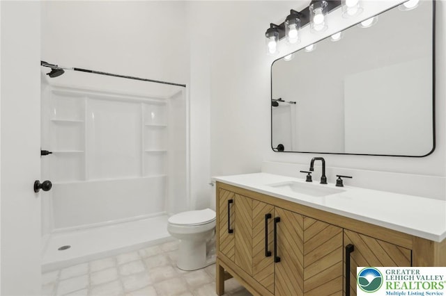 624 E 8th St, Northampton Borough, PA 18067 - full bathroom with vanity, a shower, and toilet
