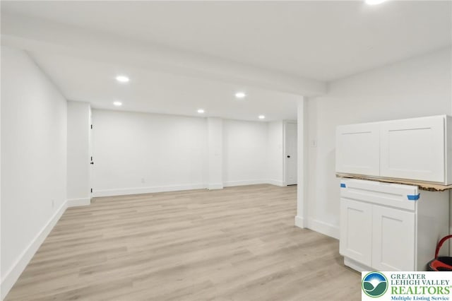 624 E 8th St, Northampton Borough, PA 18067 - basement featuring recessed lighting, light wood-style flooring, and baseboards