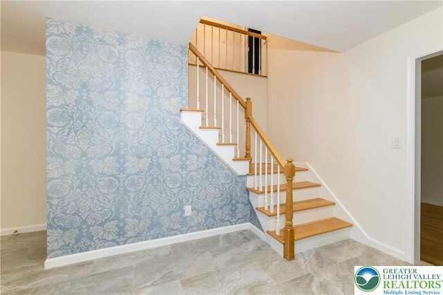 1360 Cherry Ave, Hanover Twp, PA 18017 - stairway featuring baseboards
