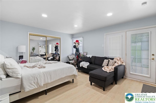 956 E Linden St, Allentown City, PA 18109 - bedroom featuring wood finished floors, recessed lighting, and a closet