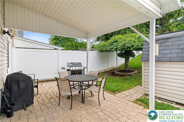 956 E Linden St, Allentown City, PA 18109 - view of patio featuring a grill and outdoor dining area
