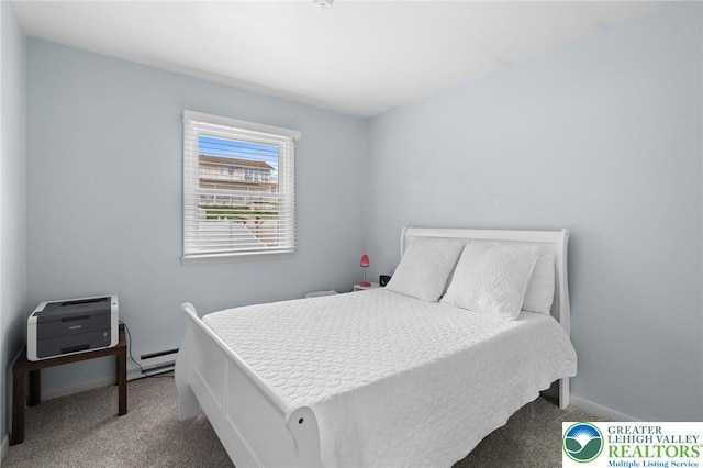 956 E Linden St, Allentown City, PA 18109 - carpeted bedroom with baseboard heating and baseboards