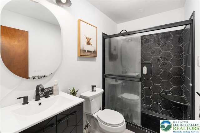 64 Autumn Ln, Penn Forest Twp, PA 18229 - bathroom with a shower stall and vanity