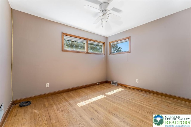 825 Old Philadelphia Rd, Easton, PA 18042 - spare room with ceiling fan, light wood-style flooring, and baseboards