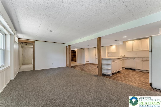 825 Old Philadelphia Rd, Easton, PA 18042 - unfurnished living room featuring carpet, baseboards, and recessed lighting