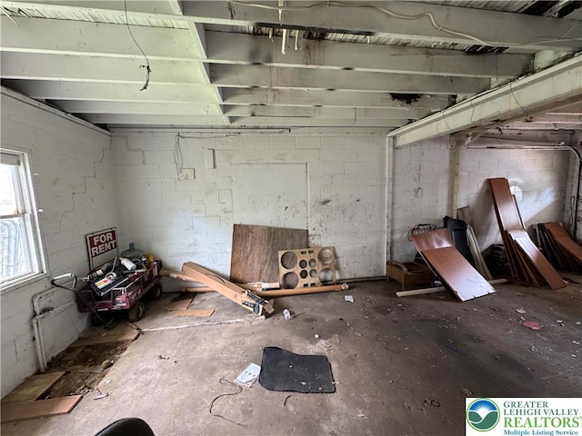 226 Adrain St, Emmaus Boro, PA 18049 - misc room with concrete block wall