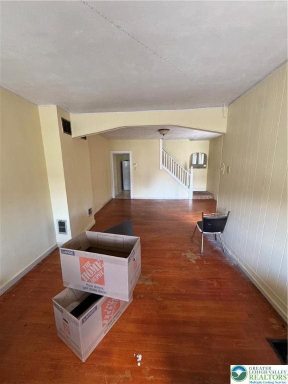 226 Adrain St, Emmaus Boro, PA 18049 - spare room featuring wood finished floors, baseboards, and wooden walls