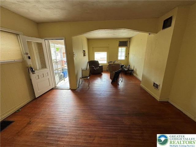 226 Adrain St, Emmaus Boro, PA 18049 - foyer entrance featuring hardwood / wood-style flooring, baseboards, and arched walkways