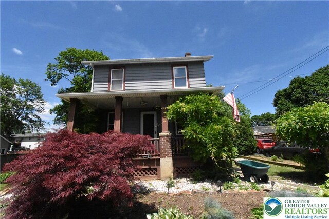 4133 Bayard St, Easton, PA 18045 - view of front of property with a porch