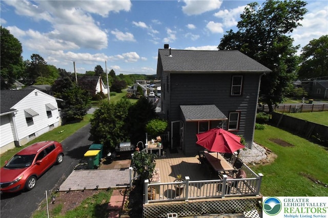 4133 Bayard St, Easton, PA 18045 - back of property featuring a deck and outdoor dining space