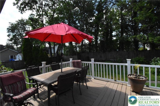 4133 Bayard St, Easton, PA 18045 - deck with a fenced backyard and outdoor dining area
