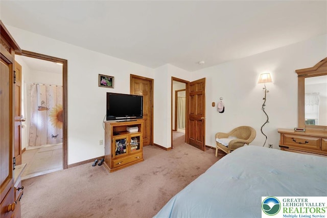 146 Bernadette Dr, Pike, PA 18328 - carpeted bedroom featuring baseboards and connected bathroom