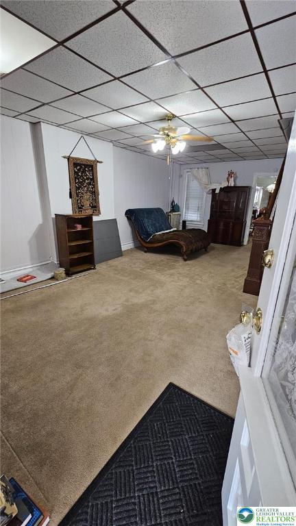 511 N 8th St, Allentown City, PA 18102 - carpeted bedroom with a paneled ceiling
