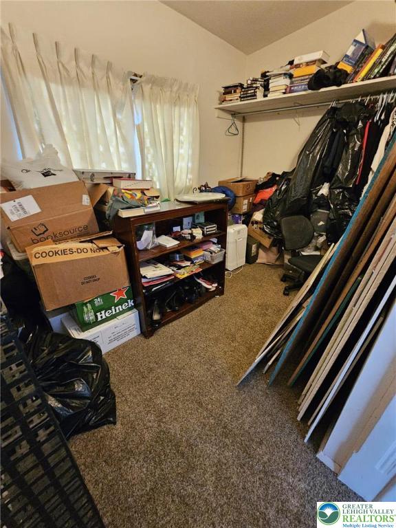 511 N 8th St, Allentown City, PA 18102 - spacious closet featuring carpet flooring and lofted ceiling
